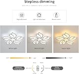 Comely 45W Dimmable LED Flower Ceiling Light with Remote 5-Leaf Modern view 5