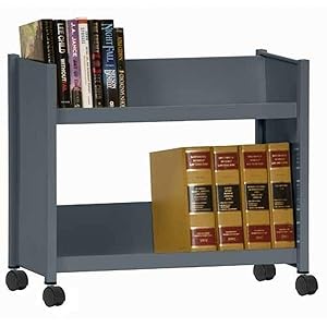 Sandusky Lee SR227-02 Sloped Shelf Welded Bookcase, 14" Length, 29" Width, 25" Height, 2 Shelves, Charcoal