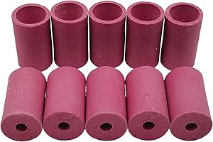 HOLDWIN Sandblaster Gun Nozzles 10Pcs Tip Sand Blaster Replacement Cylinder Ceramic Abrasive Nozzle for Blasting (6mm)