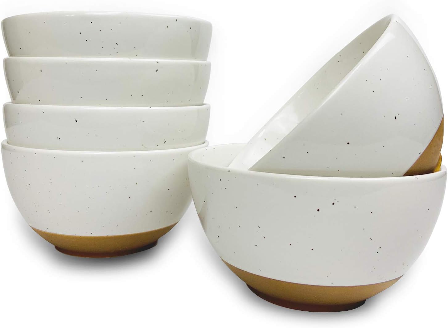 Mora Ceramic Small Dessert Bowls 16oz, Set of 6 Microwave, Oven and Dishwasher
