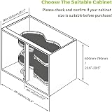 XEMQENER Kitchen Blind Corner Pull-Out Shelving Unit 2 Tiers Grey Open Right view 3
