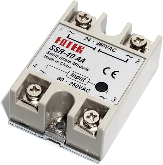 Solid State Relay Module SSR40AA 40A 250V 80250V DC Input 24380VAC Output