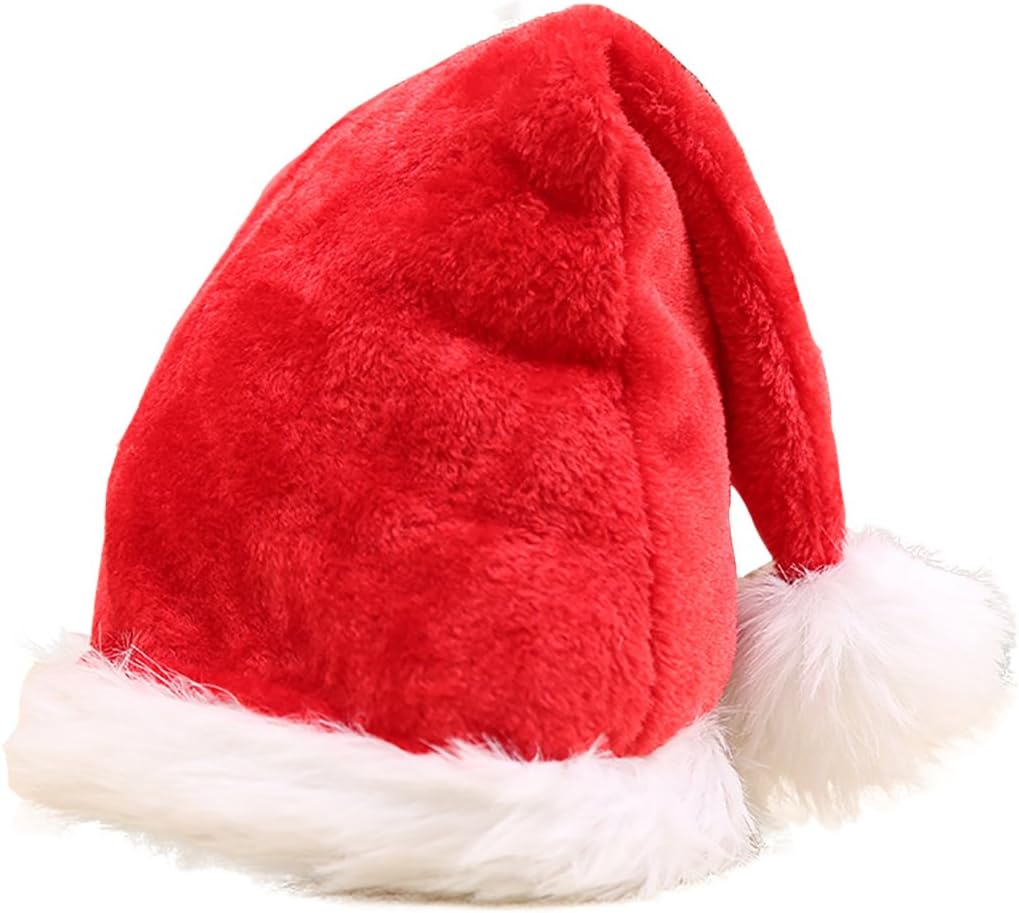 Shmily Girl Christmas Hat for Women & Kids (Red 2 Pack)