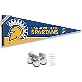College Flags & Banners Co. San Jose State Spartans Pennant Flag and Wall Tack Mount Pads