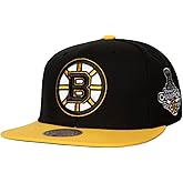 Mitchell & Ness Boston Bruins NHL 2 Tone Side Patch Snapback Hat Cap Black/Gold