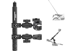 NEEWER Basics Motorcycle Bike Mount Accessories Kit, Invisible Selfie Stick Bicycle Handlebar Clamp Holder Compatible with Insta360 DJI OSMO 360 Pocket 3 Action Cameras for POV Video Recording, GP-32