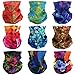 GraceMe 8PCS 9PCS Multifunction Magic Motorcycle Outdoor Sport Seamless Colorful Tube Half Face Mask Wrap Headband Scarf