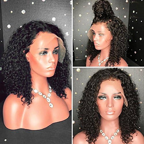 YMS beauty 360 Lace Frontal Wigs with Baby Hair Pre Plucked 180%-250% Density Curly Brazilian Virgin Hair 360 Lace Wigs for Black Women