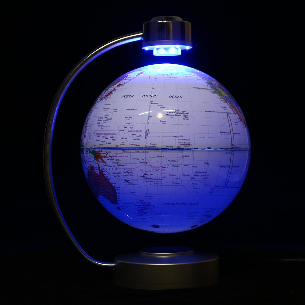 Floating Globe, Office Desk Display Levitating and Rotating Earth Globe Ball