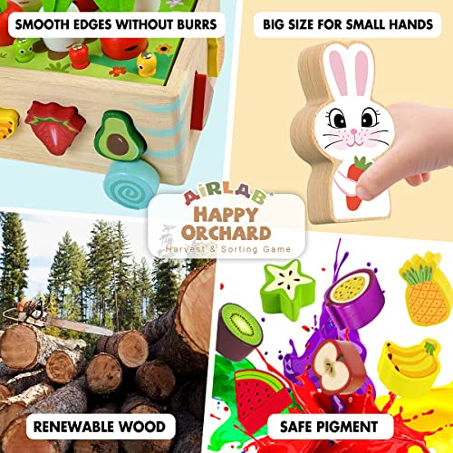 Wooden Farm Carrots Harvest Toddler Montessori Toys for 3 4 5 Year Old