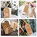Segarty 200PCS Brown Craft Tags, Thanksgiving Tags for Gift Bags, Personalized Card Stock Gift Tag with Hole, Kraft Paper Labels with String for DIY Arts Crafts, Wedding Birthday Christmas