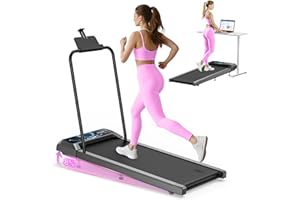 HCOIW Walking Treadmill Pad with Incline - Portable Under Desk Treadmill, Walking Mat Pad with Handle Bar, 2.5HP Low Noise, 2 in 1 Treadmills for Home Office, Remote Control with LED Screen