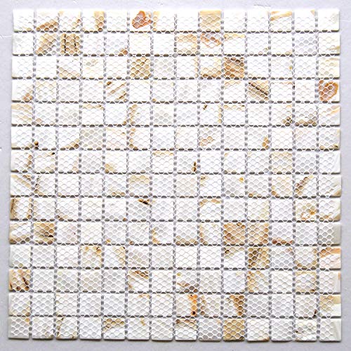 KASARO Wall Tiles Mosaic Shell Backsplash Tile for Bedroom and Bathroom Mother of Pearl