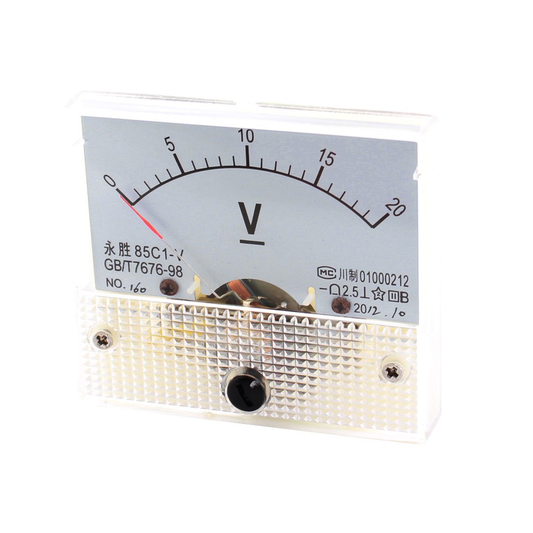 Sourcingmap 85C1 Analog Volt Voltage Measurement Voltmeter Panel Meter DC 0-20V