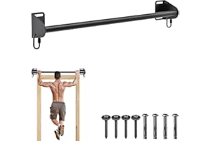 SELEWARE Wall Mounted Pull Up Bar, Heavy Duty Chin Up Bar for Doorway, Multifunctional Home Gym Workout Equipment with Resist