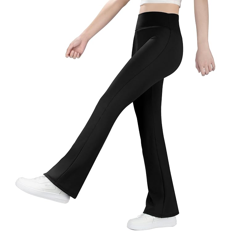 Pantalon évasé Doublé Polaire Pour Filles – Chaud, Confortable, Idéal Pour L'hiver Et L'école