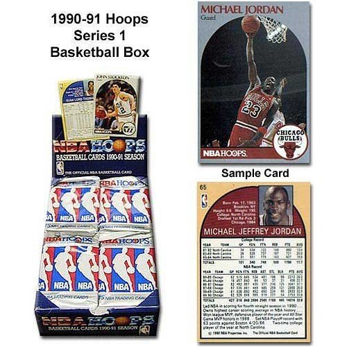 NBA Hoops 1990-91 Trading Cards (Sealed Plastic Pack) 15 Cards