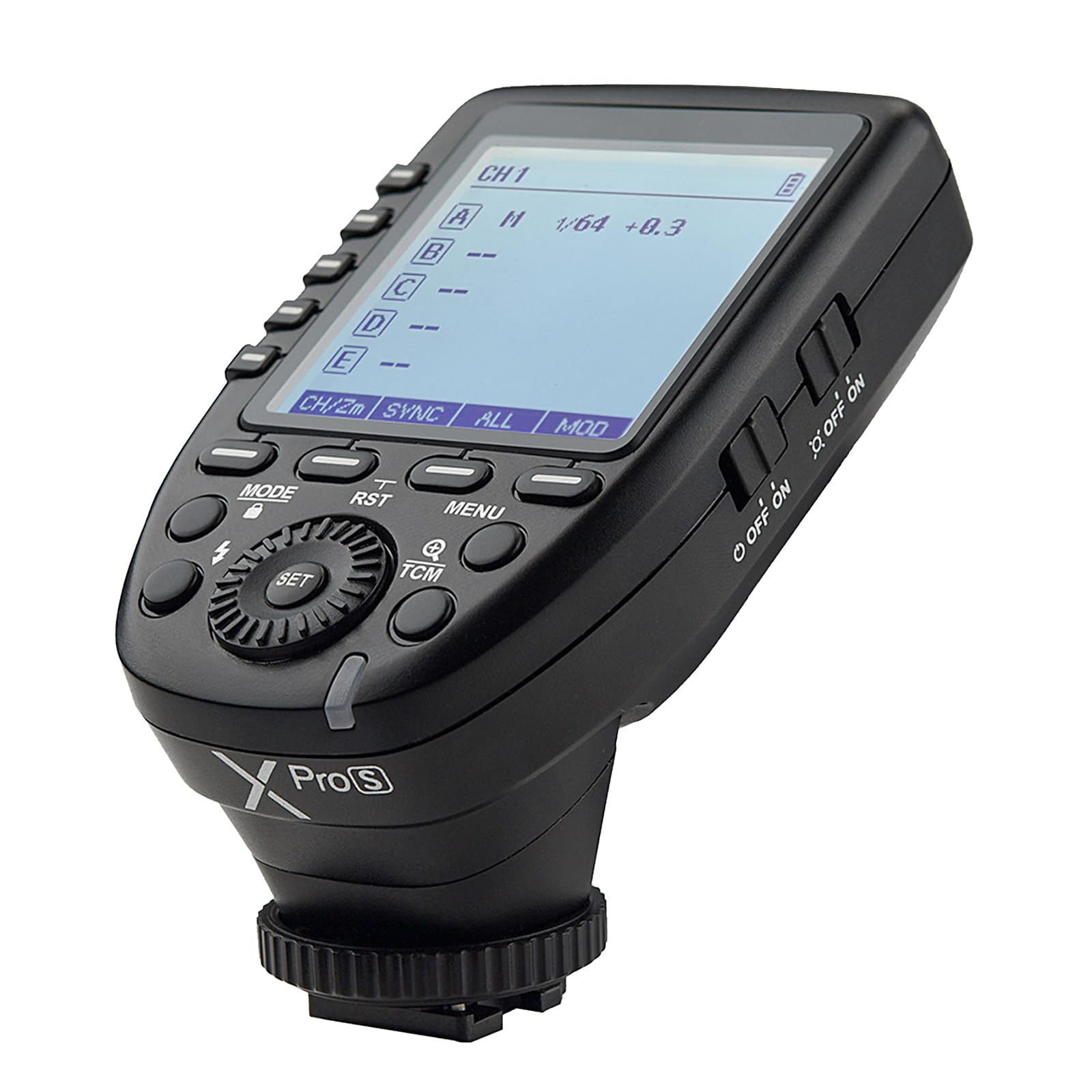 Godox Xpro-S TTL Wireless Flash Trigger for Sony Cameras, 1/8000s High-Speed-Sync Flash Transmitter with Big LCD Screen, 2.4G Wireless X System Speedlites Trigger for Sony Cameras