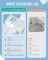 Smile & Smile Purcotton Disposable Face Towel 100% Cotton 300 Ct 20x20 cm view 2