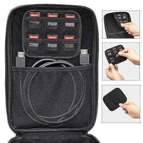 Sisma Travel and Storage Case for Nintendo Switch Console Dock Joy-Con Straps Pro Controller Cables Accessories -Black SVG180402SWB-B - Thumbnail 4