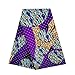 pqdaysun African Super Wax Print Fabric Ankara Fabric Wax Material 6 Yards for Sewing Dress Clothing (Purple)