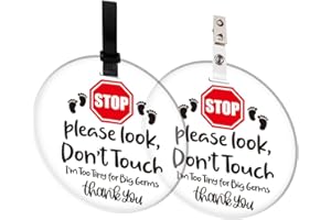 FOUGSTA Funny Do Not Touch Baby Signs, Cute Baby Car Seat Sign for Newborn Baby, Baby Girl, Baby Boy, Pregnancy Gift for New Mom, Parent, New Dad, Baby Basket Tag for Baby Preemie, Baby (Baby5)