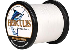 HERCULES Cost-Effective Super Cast 8 Strands Braided Fishing Line 10LB to 300LB Test for Salt-Water,109/328/547/1094 Yards(100M/300M/500M/1000M),Diam.#0.12MM-1.2MM,Hi-Grade Performance,Variety Colors