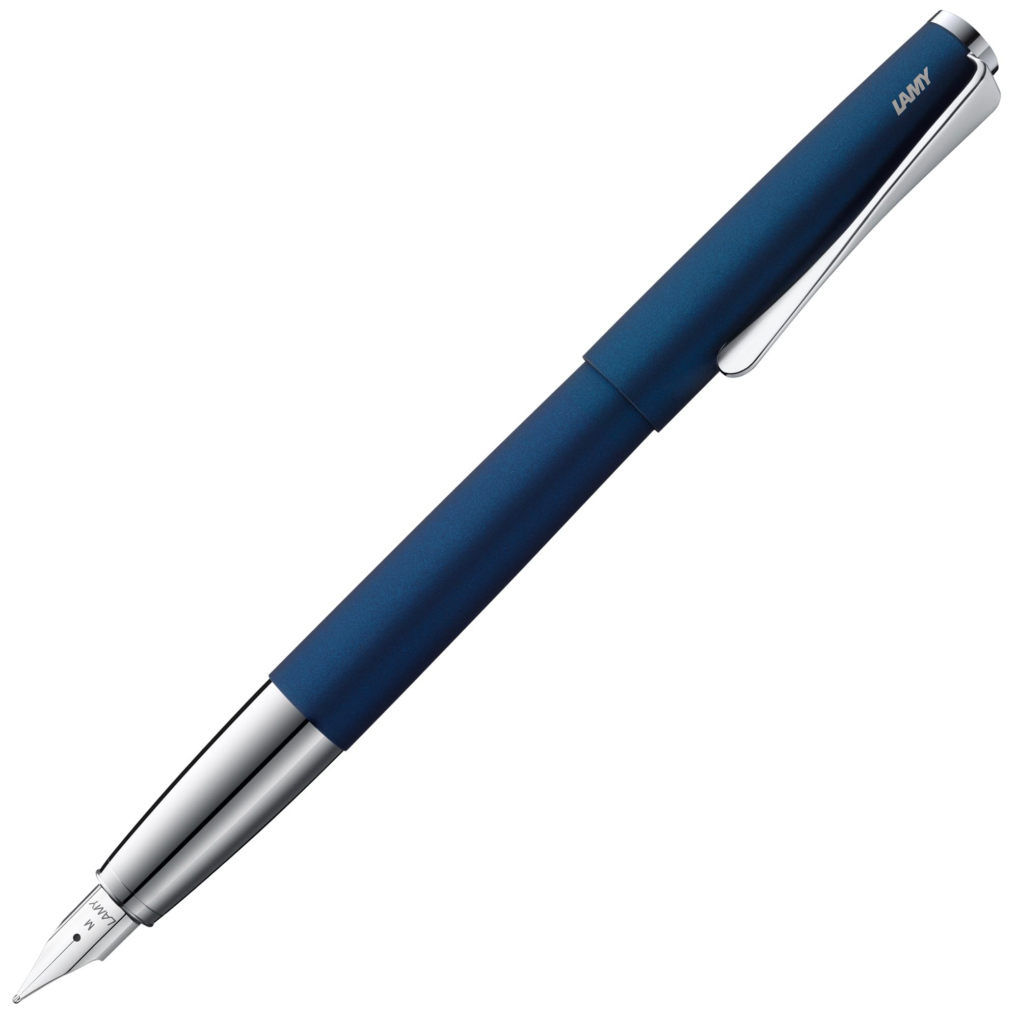 Lamy studio imperialblue - Fountain Pen in elegant metal body - steel nib, partially platinum-plated & in nib size B - incl T 10 blue ink cartridge