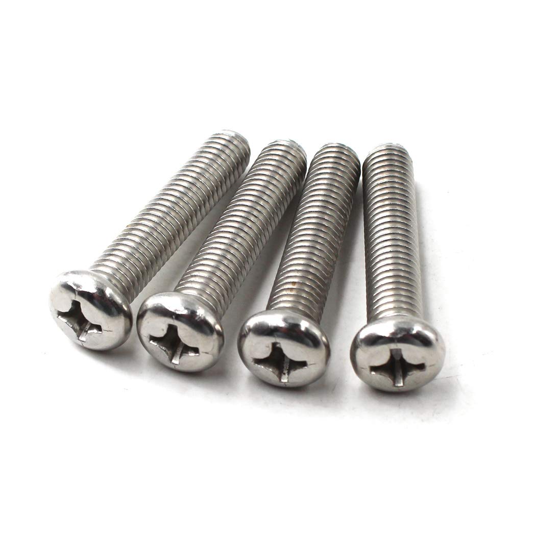 M6x6 Phillips Screws 304 Stainless Steel Metric Machine Screw Bolt (Pack of 50)