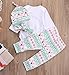 Baby Boys Girls Toddler 4pcs Christmas Set Bodysuits Leggings Headband Cap Outfits (0-3M)