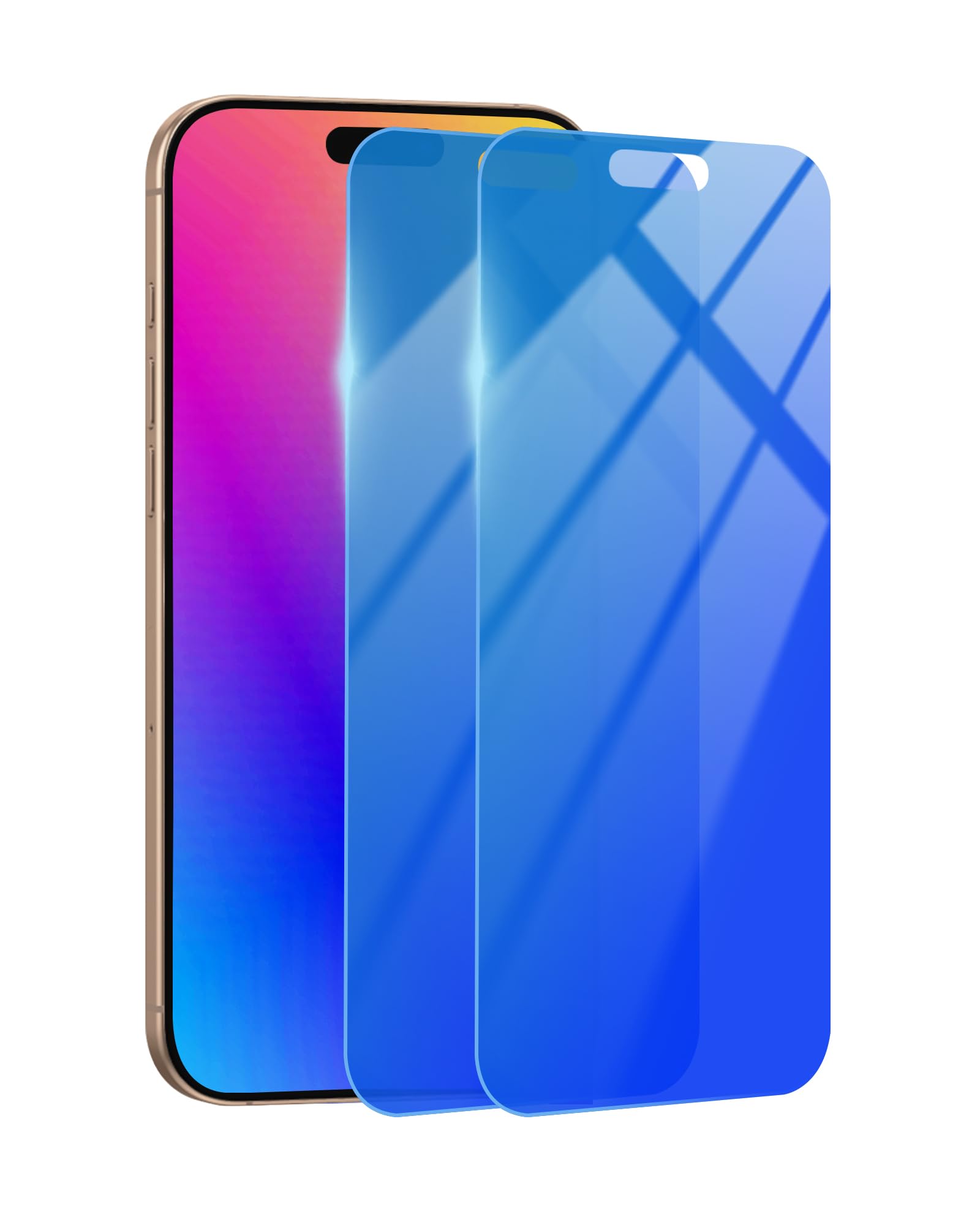 stilluxy 2 Pack for iPhone 15 Plus Privacy Screen Protector [6.7 inch] Anti-Spy Private Tempered Glass Film Accessories Anti-Blue Light 9H Hardness No-Bubble Full Coverage Easy Installation