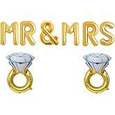 MR & MRS Party Balloons,Engagement Party Decorations,Wedding,Engagement,Anniversary Party Gold Themed Decor.