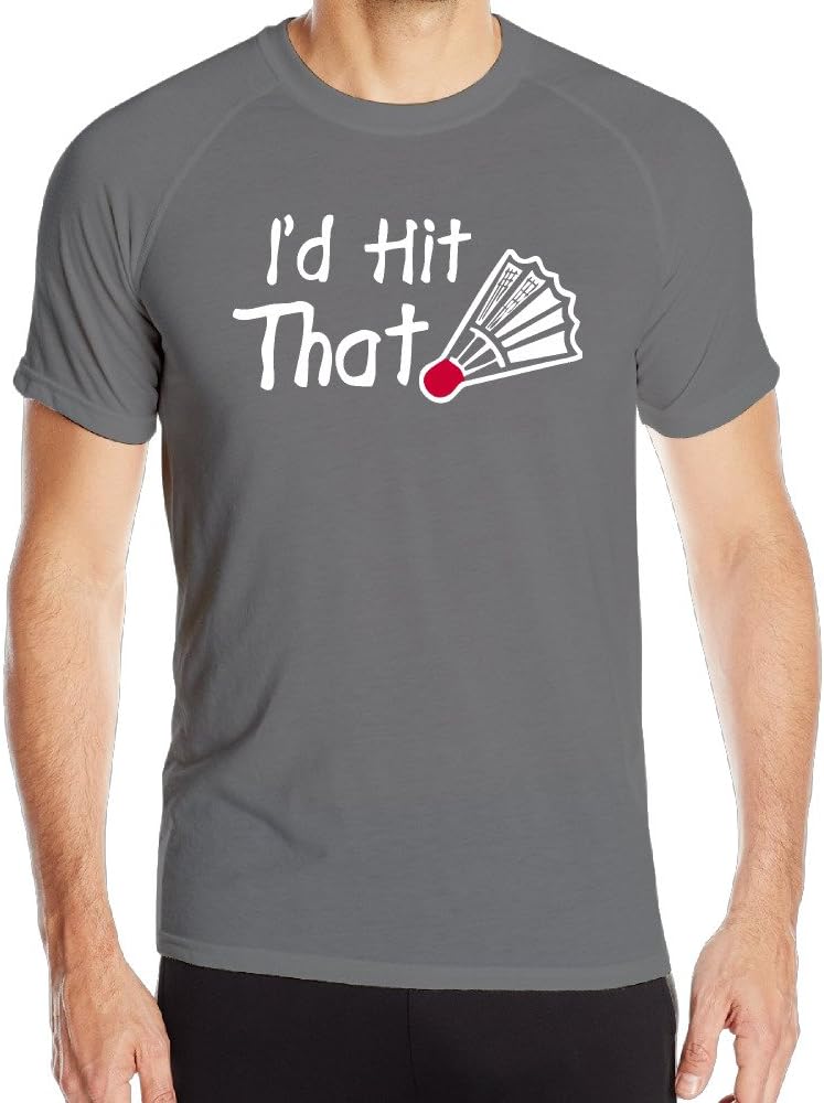 I'd Hit That Badminton Shuttlecock Men's Athletic Shirts Tee