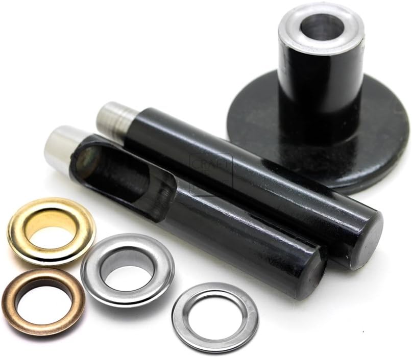 CRAFTMEmore Set of 3/4 Inch (19mm) Grommet Eyelet Setter Punch Tool and