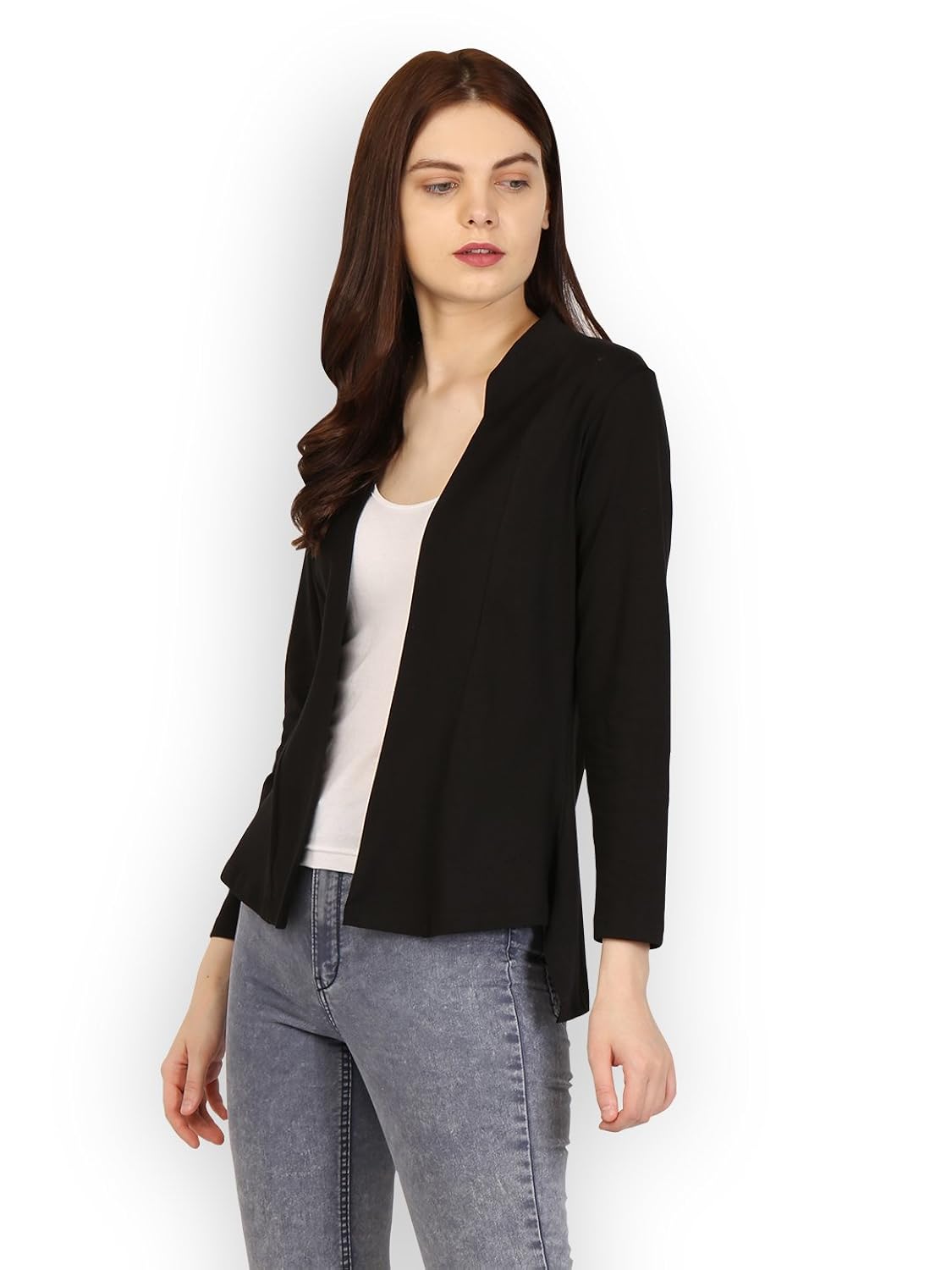 ten on ten women's black cotton shrug