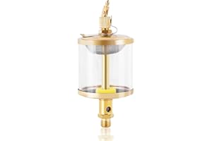 YUCHENGTECH 1/4" Sight Gravity Drip Feed Oiler Thread Needle Valve Type Oil Cup Drip Oiler (100ml)