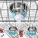 Ordermore Crate Dog Bowl,Stainless Steel Removable Hanging Food Water Bowl Cage Coop Cup for Dogs,Cats,Birds,Small Animals,Holds 14 Ounce