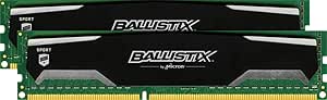 Ballistix Sport 8GB Kit (4GBx2) DDR3 1600 MT/s (PC3-12800) UDIMM 240-Pin Memory - BLS2KIT4G3D1609DS1S00