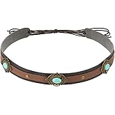 Cowboy Hat Bands for Women Men Hat Bands Western Hat Belts Rural Classical Mexican Turquoise Hatbands
