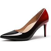 DREAM PAIRS Women's High Heels Pump Closed Pointed Toe Slip On Stiletto Dress Shoes Fashion Wedding Bridal Work Office Comfortable Pumps Shoes