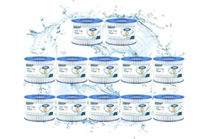WILERDA 12 Pack Type VI Hot Tub Filter Cartridge Replacement Compatible with Coleman SaluSpa 90353E, 58323E, 53323, Lay-Z-Spa Swimming Pool Pump