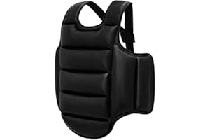 Boxing Body Protector 25x29.5 Sponge-Filled Chest Pad, Reversible & Adjustable, Multi-Purpose for Karate, Sanda, and More