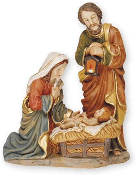 Immagini Natale Sacra Famiglia.Natale Presepe Sacra Famiglia 3 Cifre 3 3 4 Resina Dipinta Regalo Di Natale Amazon It Casa E Cucina