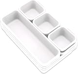 Addis 8pc Interlocking Drawer Organiser Trays White Storage Plastic