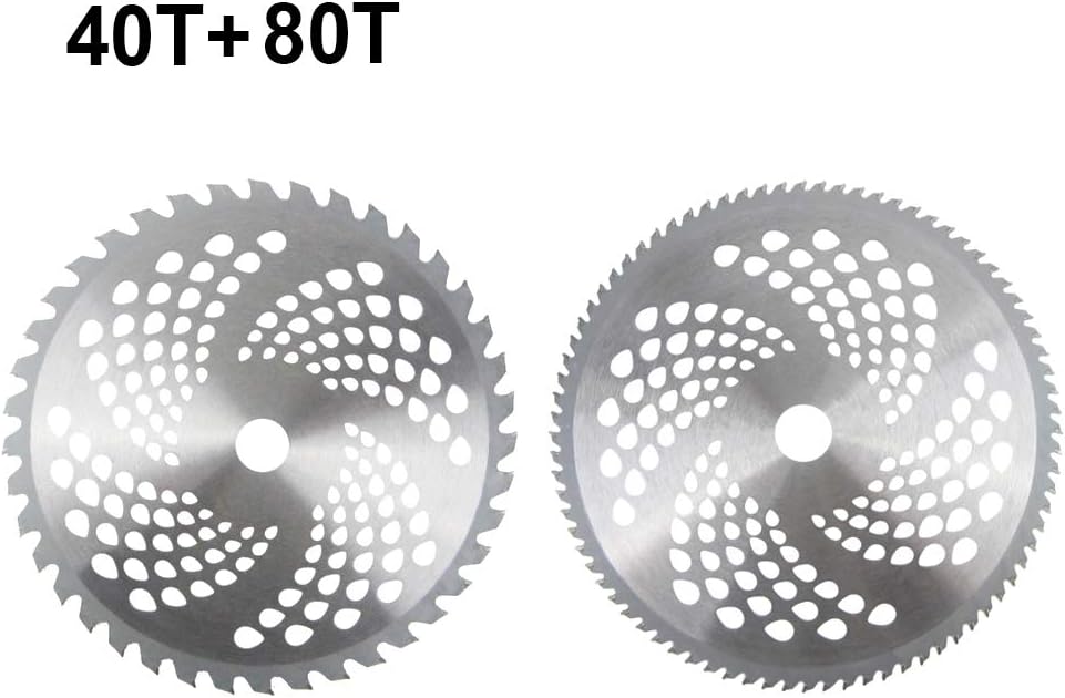 TCBWFY 2Pack 40T&80T Carbide Tip Crosscut Saw Blades Circular Saw Blades Solid Alloy Steel Wire Brush Cutter