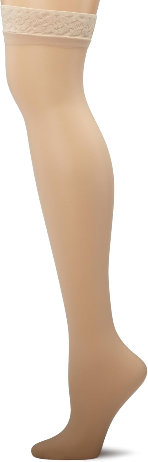 Hanes Women's Silk Reflections Silky Sheer Thigh High Set Of 3 - Soft