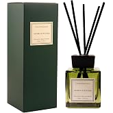 XEPTLE Hotel Colletion Reed Diffuser, Clean White Floral Fragrance with Bergamot &amp; Warm White Musk, Air Freshener, Home Fragrance Diffuser with 5 Reeds for Bedroom Bathroom Office D&eacute;cor, 7.04oz, Green