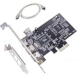 PCIe Firewire 400 Card,IEEE 1394a PCI Express 4 Ports PCIe Card (3 X 6 Pin and 1 X 4 Pin),Firewire 400 Adapter for Windows 7/