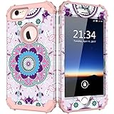 iPhone 6s case ,iPhone 6 Case PIXIU Unique Hybrid Heavy Duty Shockproof Full-Body Protective Case with Dual Layer cases for Apple iPhone 6/ 6s 4.7inch Rose Gold