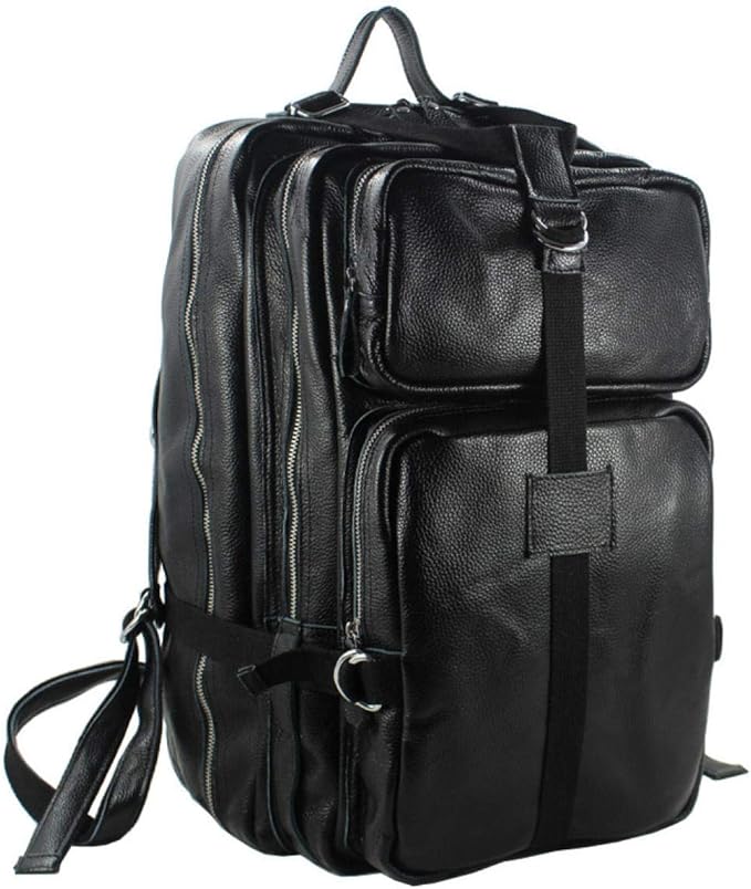 QAQA Herren Lederrucksack Herren Rucksack Leder Großer Männlicher